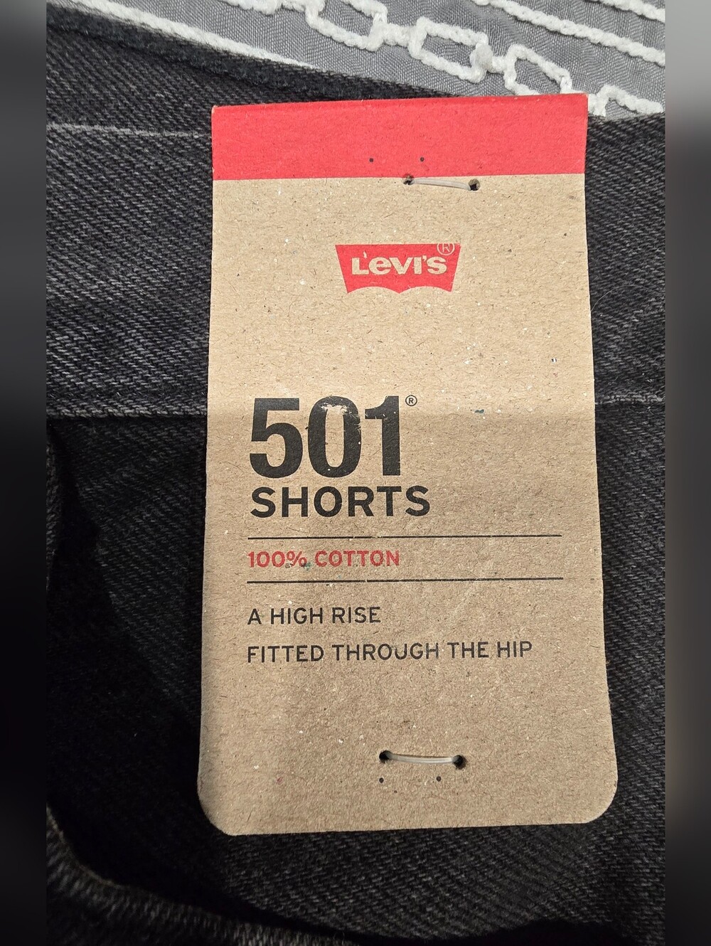 Levis 501 High Waisted Black Denim Shorts Size 28 - Picture 2 of 10